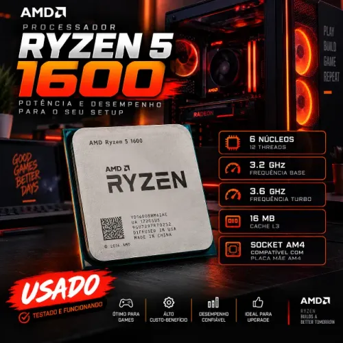 Processador Ryzen 5 1600