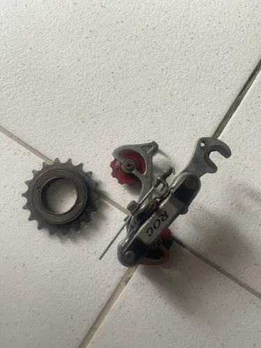 Cambio para bicicleta e catraca pequena 