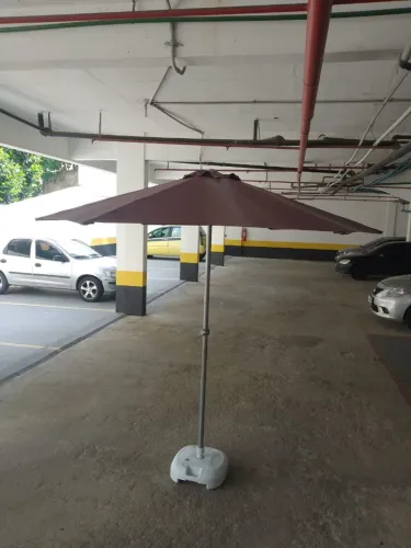 OMBRELONE CENTRAL EM AÇO HEXAGONAL COM BASE INCLUSA!