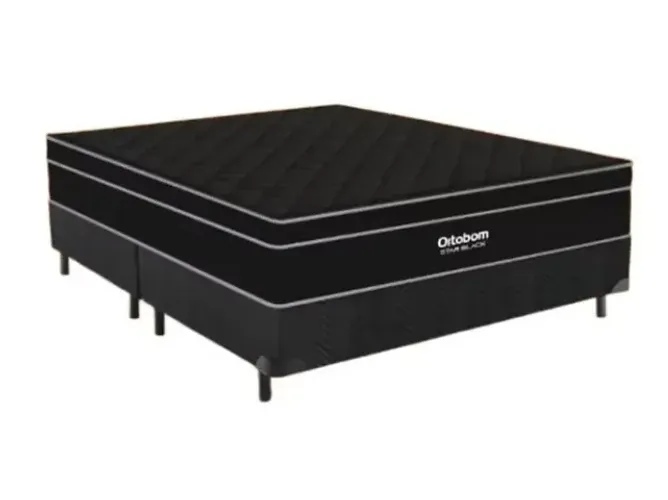 Cama Box QUEEN Star Black Ortobom - Entrega Grátis p/Fortaleza - Consultar Regiões