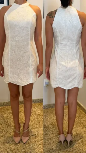 Vestido curto festa com pedraria  TAM 38  80,00