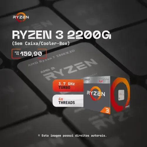 Processador AMD Ryzen 3 2200g 4/4
