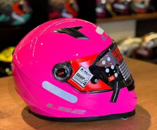 CAPACETE LS2 ROSA.