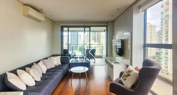 Apartamento, mobiliado, 109m²,1 suíte e 2 vagas para locação - Vila Nova Conceição