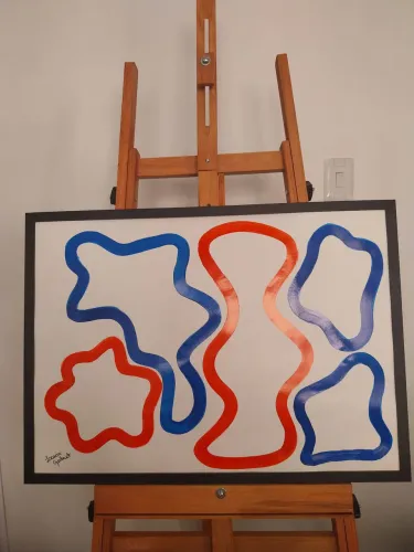 Quadro pintado à mão 70cm×50cm. Novo. Laura gerhardt