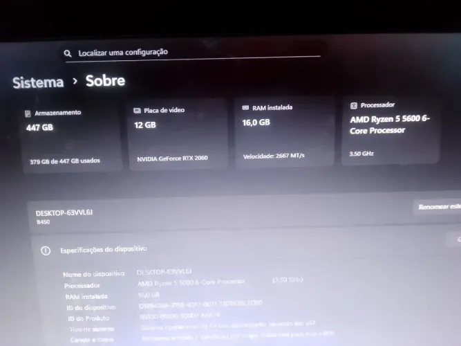 PC Gamer Completo Ryzen 5 5600 + RTX 2060 12GB + Monitor + Controle Xbox