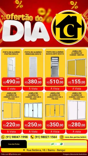 PORTAS / JANELAS DE ALUMÍNIO: TODOS OS MODELOS E TAMANHOS
