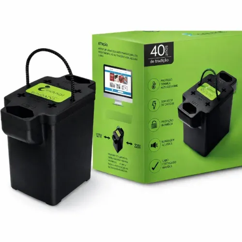 Transformador Indusat 1010VA 650W Blindado Bivolt Conversor 127V 220V Tripolar pode retira