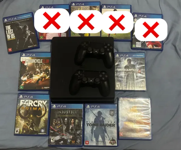 PS4 + 2 Controles Originais + 7 jogos!!!