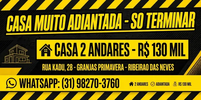 > ? CASA MUITO ADIANTADA - SÓ TERMINAR ?