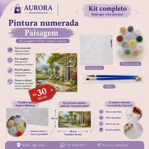 Pintura numerada: Paisagem 