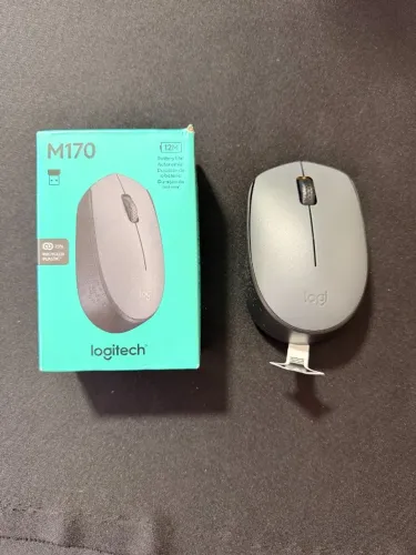 Mouse Sem Fio Logitech M170 Cinza - Novo