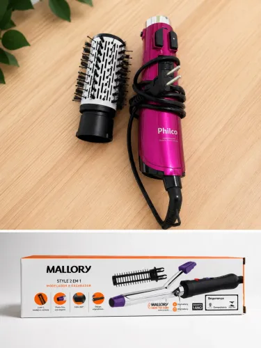 Escova rotativa + babyliss