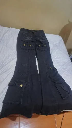 calça preta jeans do aliexpress