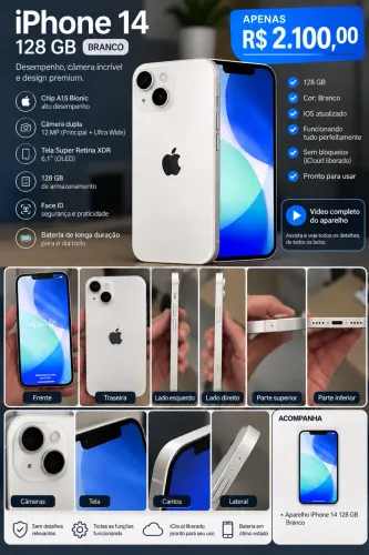 iPhone 14 128gb Branco