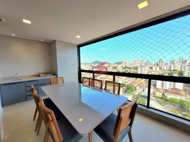 Apartamento com 2 dormitórios à venda, 82 m² por R$ 1.300.000,00 - Aparecida - Santos/SP