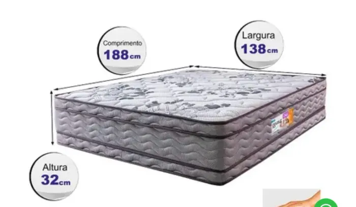 Colchão D45 casal extra firme - 4 meses de uso (sempre usado na capa impermeável)