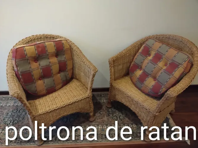 Poltrona de ratan Com cupim - Unitário r$ 297 - Par r$ 520