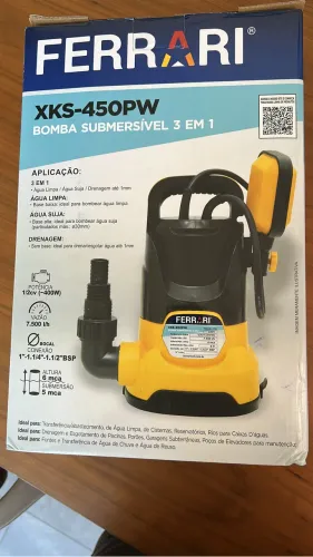 Bomba Submersível 6H X 7500L/H 400W 220V XKS 450PW FERRARI
