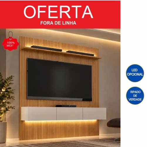 Painel ripado com 1,80m - Pronta entrega