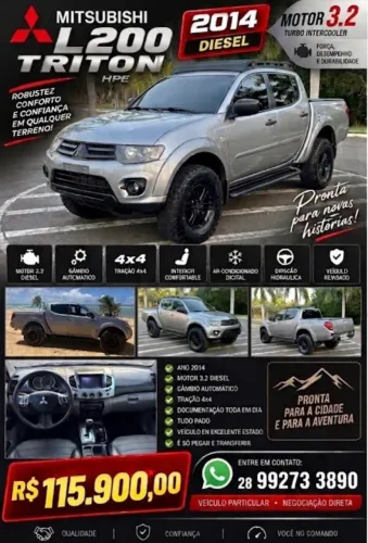 Mitsubishi L200 Triton HPE 3.2 CD TB Int.diesel AUT 2014