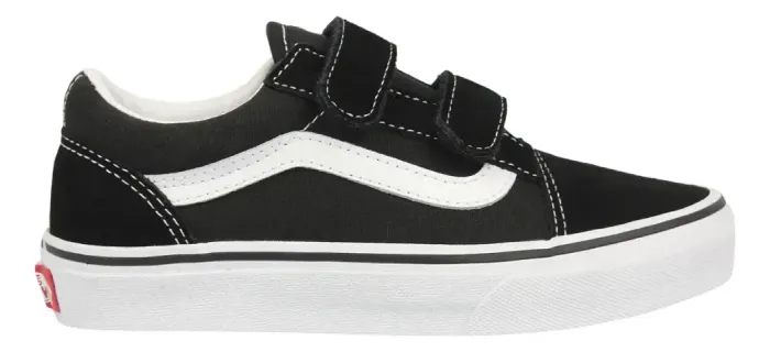 Tenis Vans Old Skool V Preto e Branco com Velcro