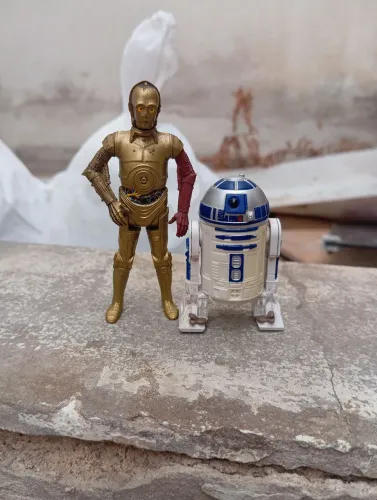 Star wars C3po e R2 3.75 action figure boneco, figura