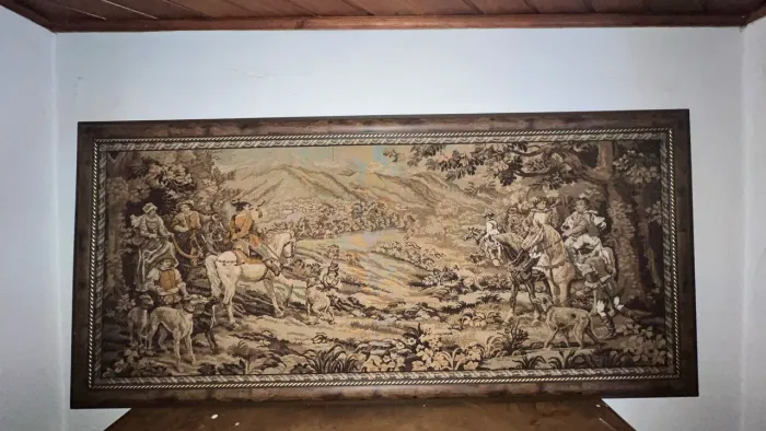clássico quadro de tapeçaria Gobelin antiga