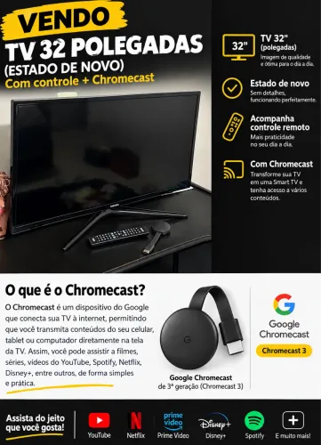 TELEVISÃO E CHROMECAST