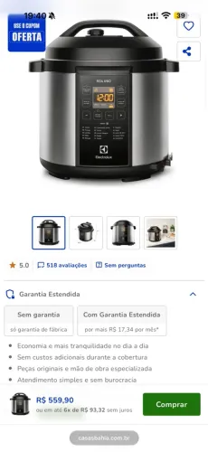Panela de Pressão Elétrica