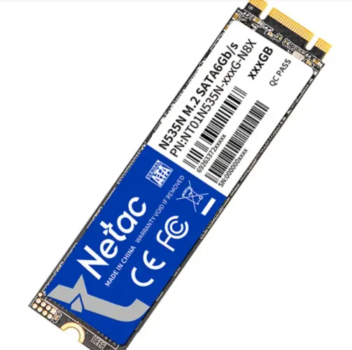 SSD Netac N535N, 256GB, M.2 2280, Sata III 6GB/s, Leitura 540MB/s, Gravacao 490MB/s, NT01N