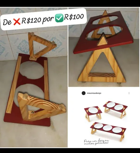 Comedouro duplo Miaumiau design
