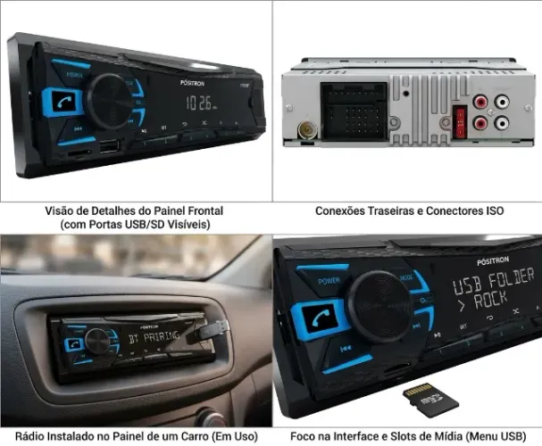Som Automotivo Positron SP2230BT USB MP3 Bluetooth