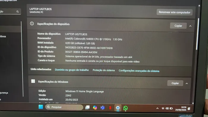 VENDO NOTEBOOK SAMSUNG FLASH F30 (NP530XBB)
