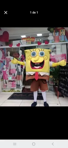Fantasia para animação de festa,personagem vivo Bob esponja