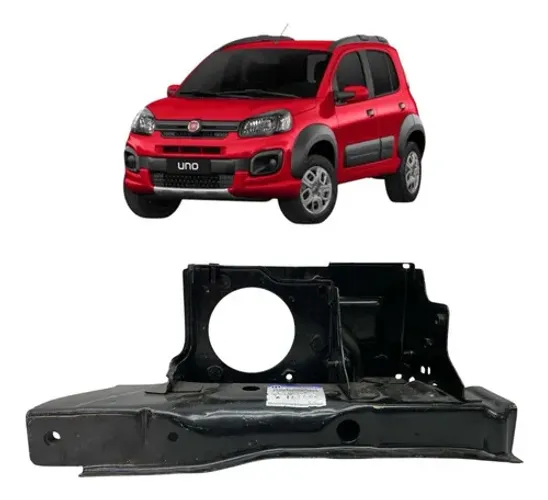 Ponta Longarina Dianteira Esquerda Fiat Uno / Fiorino 2012 A 2022 Original Preto