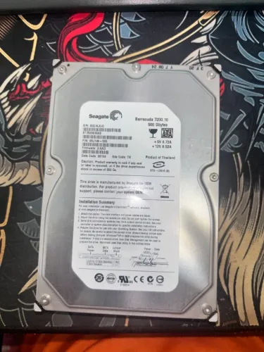 HD DE ALTA PERFOMANCE SEAGATE BARRACUDA 7200RPM NOVISSIMO 500GB DE ARMAZENAMENTO 