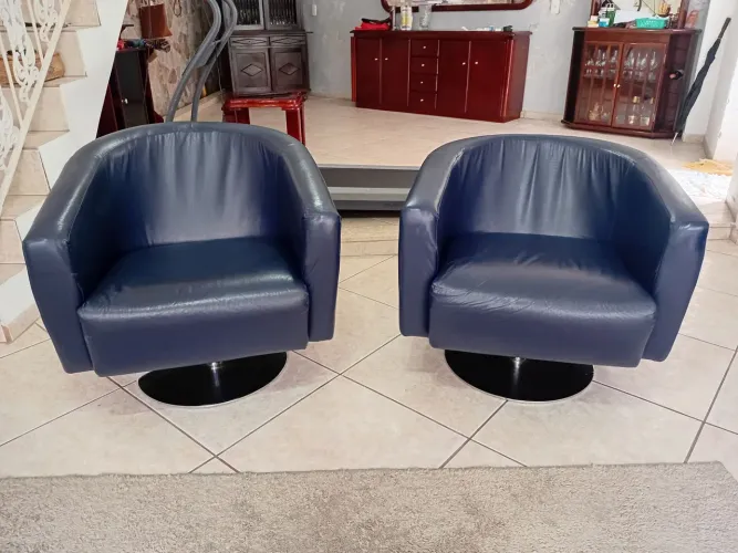 Poltronas giratória 360°Base Cromada