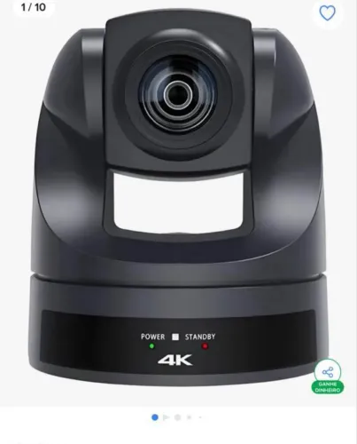 Câmera PTZ 4K HCSTVCON, Zoom Óptico 20X, USB 3.0/HDMI/LAN