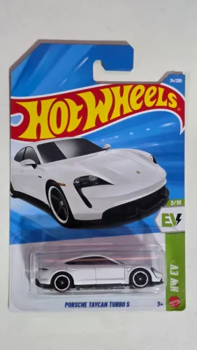 PORSCHE TAYCAN TURBO S Branca Hotwheels!