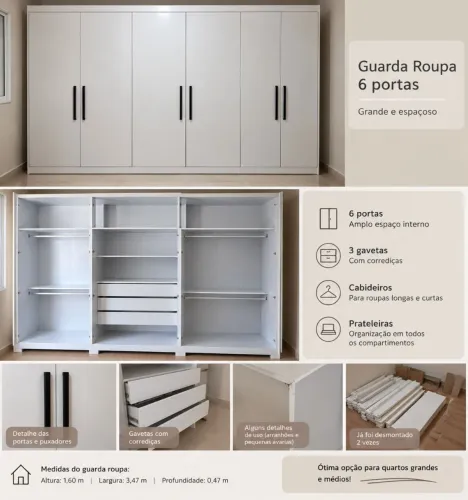 Guarda-roupa 6 portas à venda