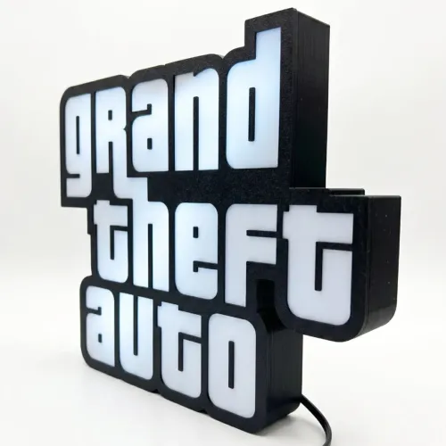 Luminária Gamer GTA - LED 30cm 110v - Gamer Grand Theft Auto