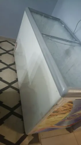 Freezer horizontal tampa de vidro 