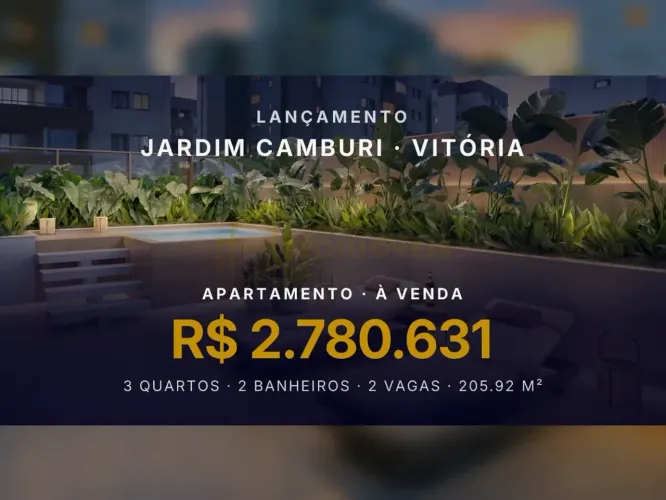 Viva com Sofisticação em Jardim Camburi: Apartamento Garden com 3 Quartos