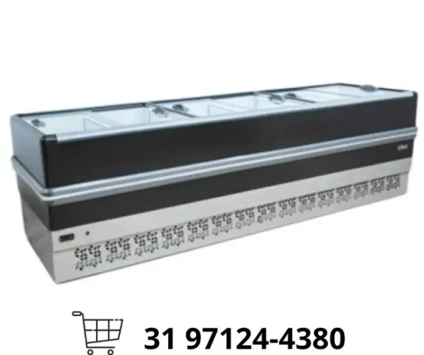 Ilha para Congelados Vidro Reto 3M Polar
