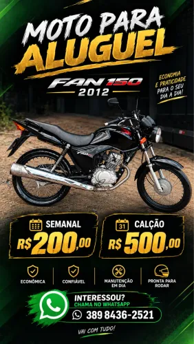 Alugo moto fan 150