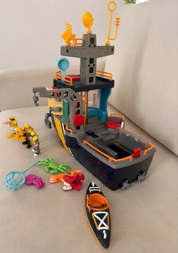 Navio de Pesca MATTEL - Fischer Price completo 