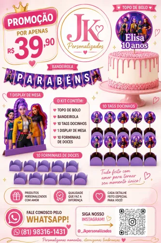 KIT SÓ UM BOLINHO (qualquer tema)