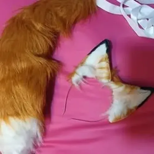 Vende-se: Kit Rabo e Orelhas de Raposa Artesanal (Novo)