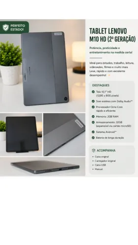 TABLET LENOVO TAB M10 HD (2ª GERAÇÃO)